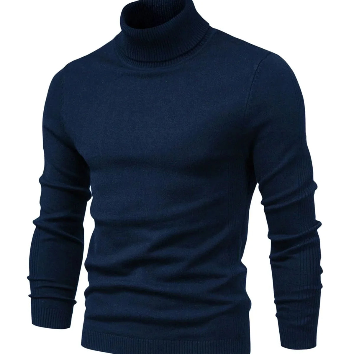 Men's Slim Fit Roll Neck Knit Jumper