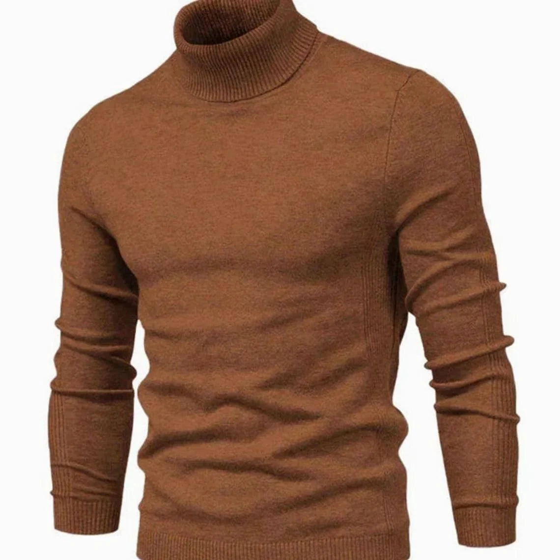Men's Slim Fit Roll Neck Knit Jumper