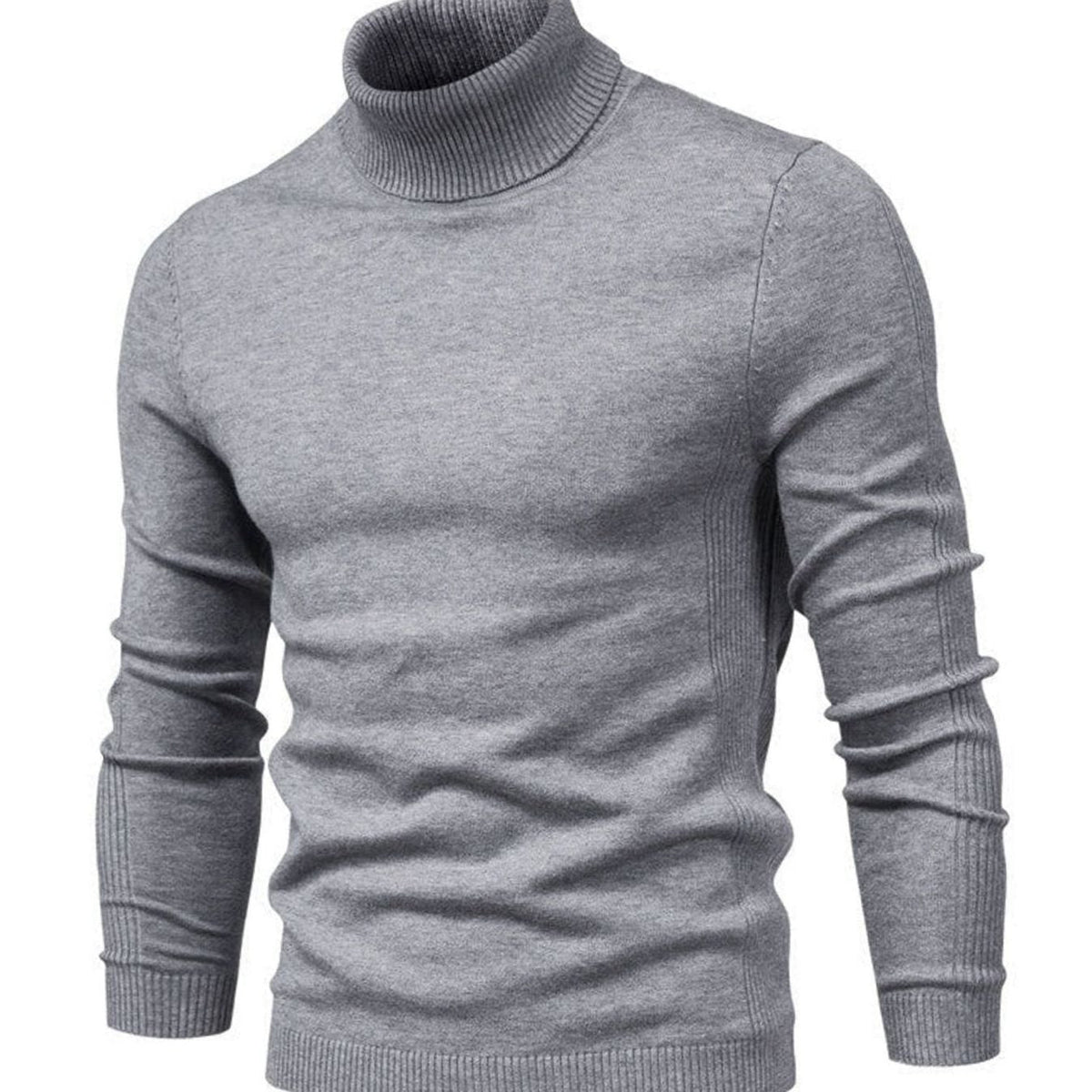 Men's Slim Fit Fine Knit Roll Neck Jumper