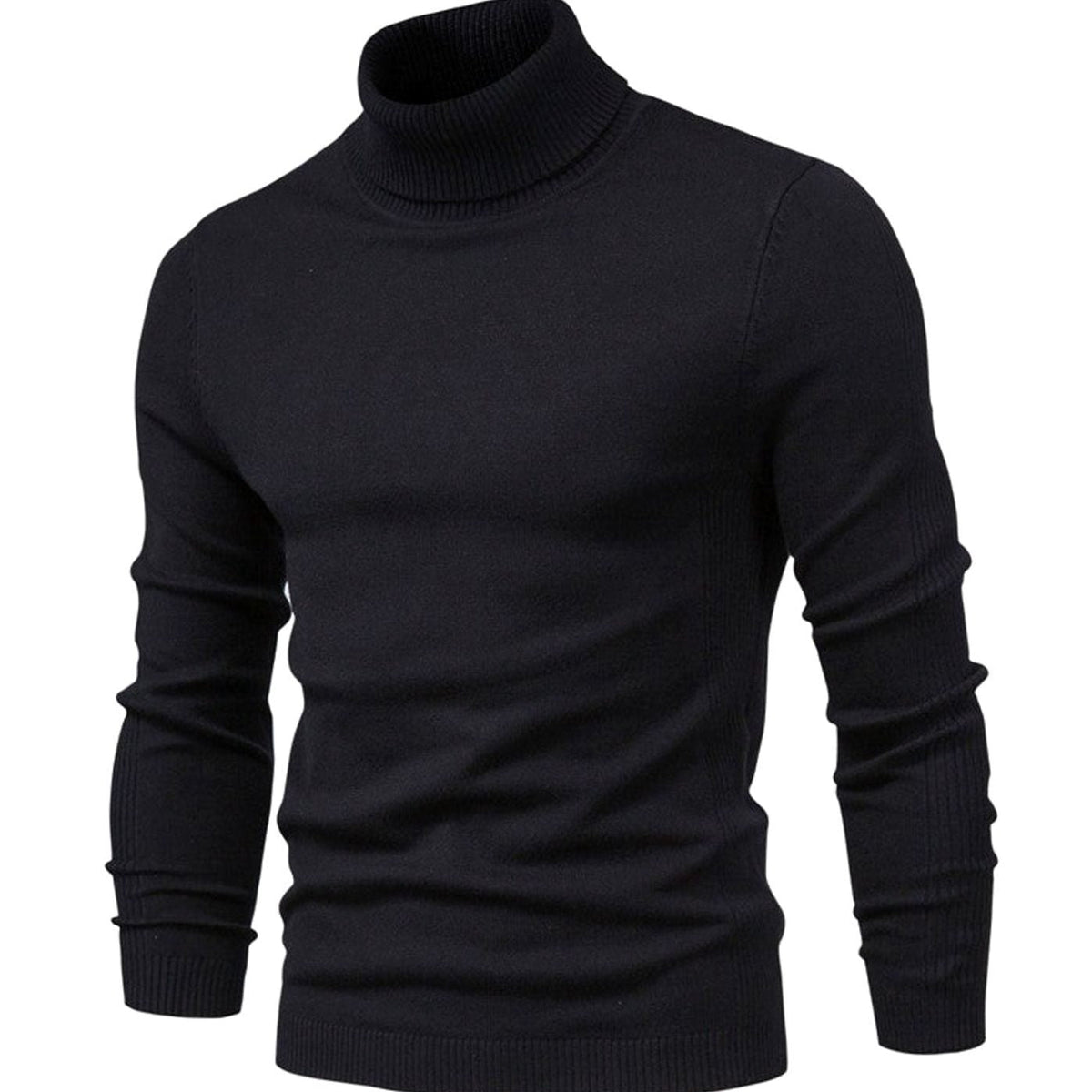 Men's Slim Fit Fine Knit Roll Neck Jumper