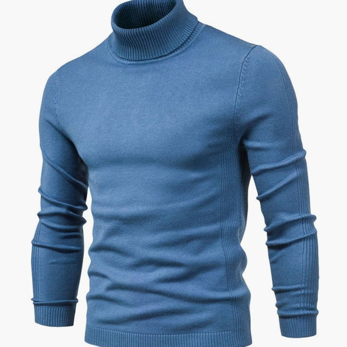 Men's Slim Fit Fine Knit Roll Neck Jumper