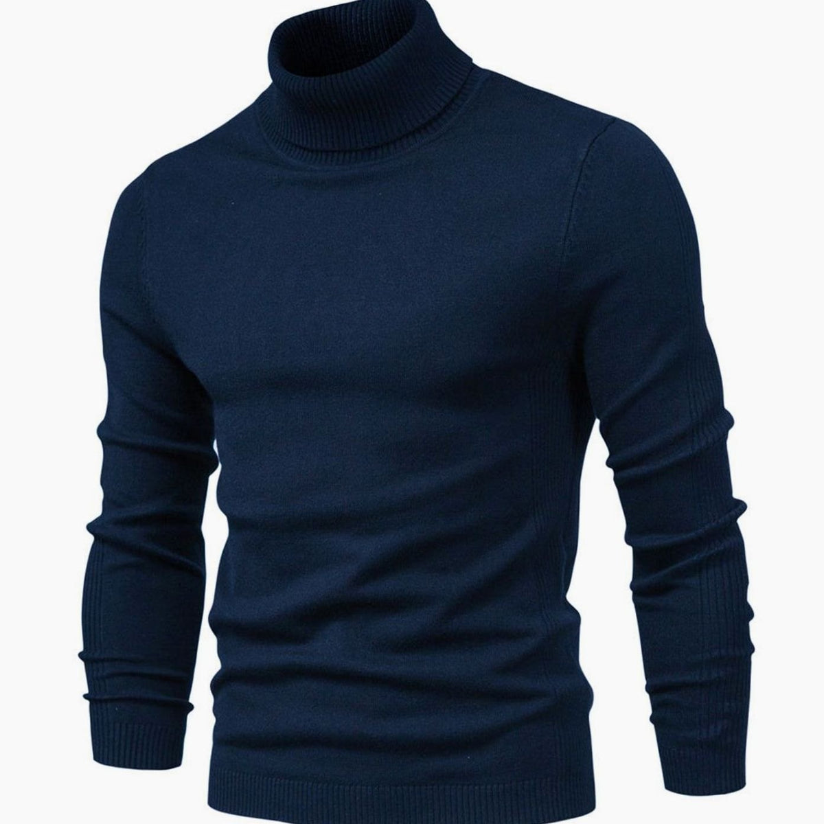 Men's Slim Fit Fine Knit Roll Neck Jumper