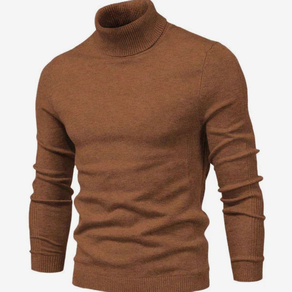 Men's Slim Fit Fine Knit Roll Neck Jumper
