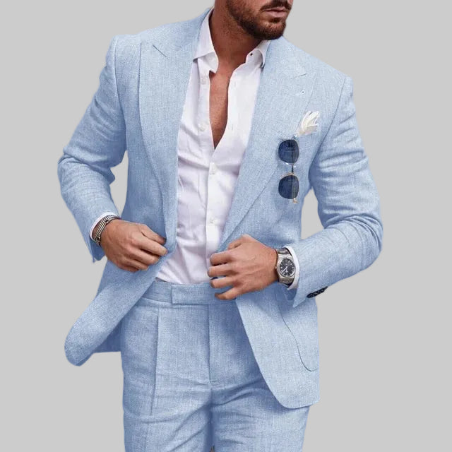 Men's Peak Lapel Two-Piece Formal Suit