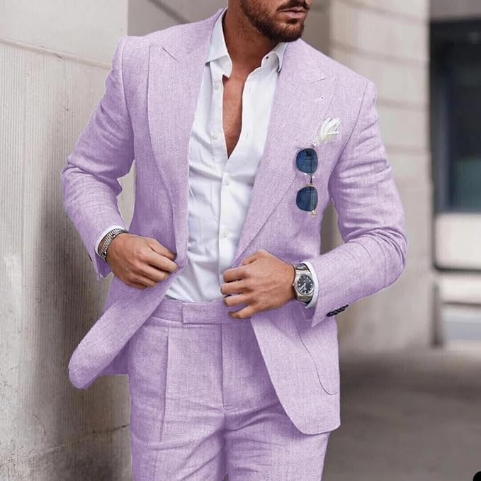 Men's Peak Lapel Two-Piece Formal Suit