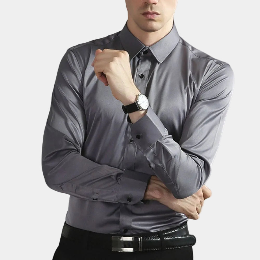 Men's Stretch Long Sleeve Formal Shirt