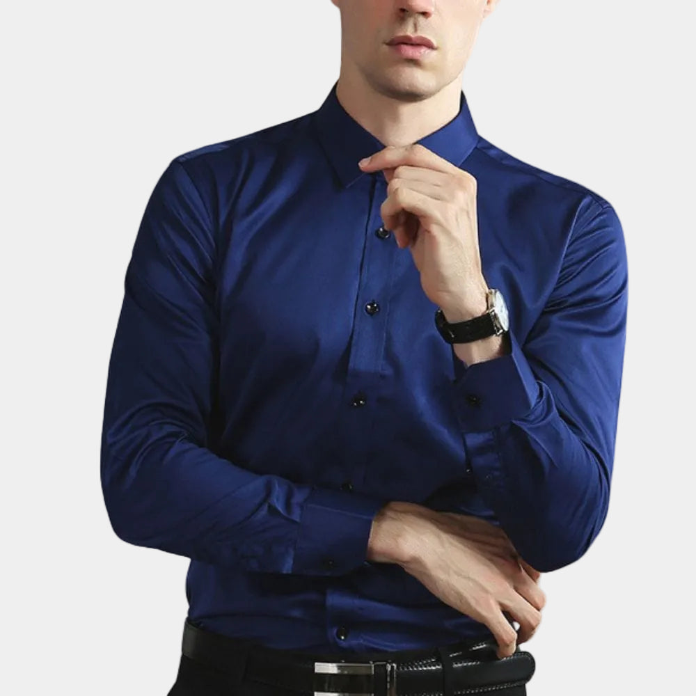 Men's Stretch Long Sleeve Formal Shirt