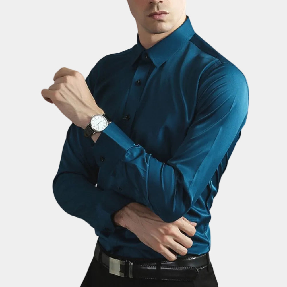 Men's Stretch Long Sleeve Formal Shirt