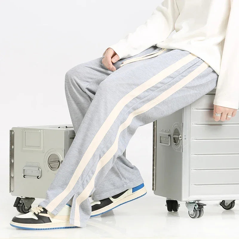 Men's Straight-Leg Joggers with Adjustable Waistband