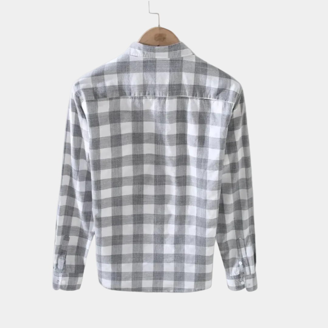 Men's Gingham Check Long Sleeve Shirt