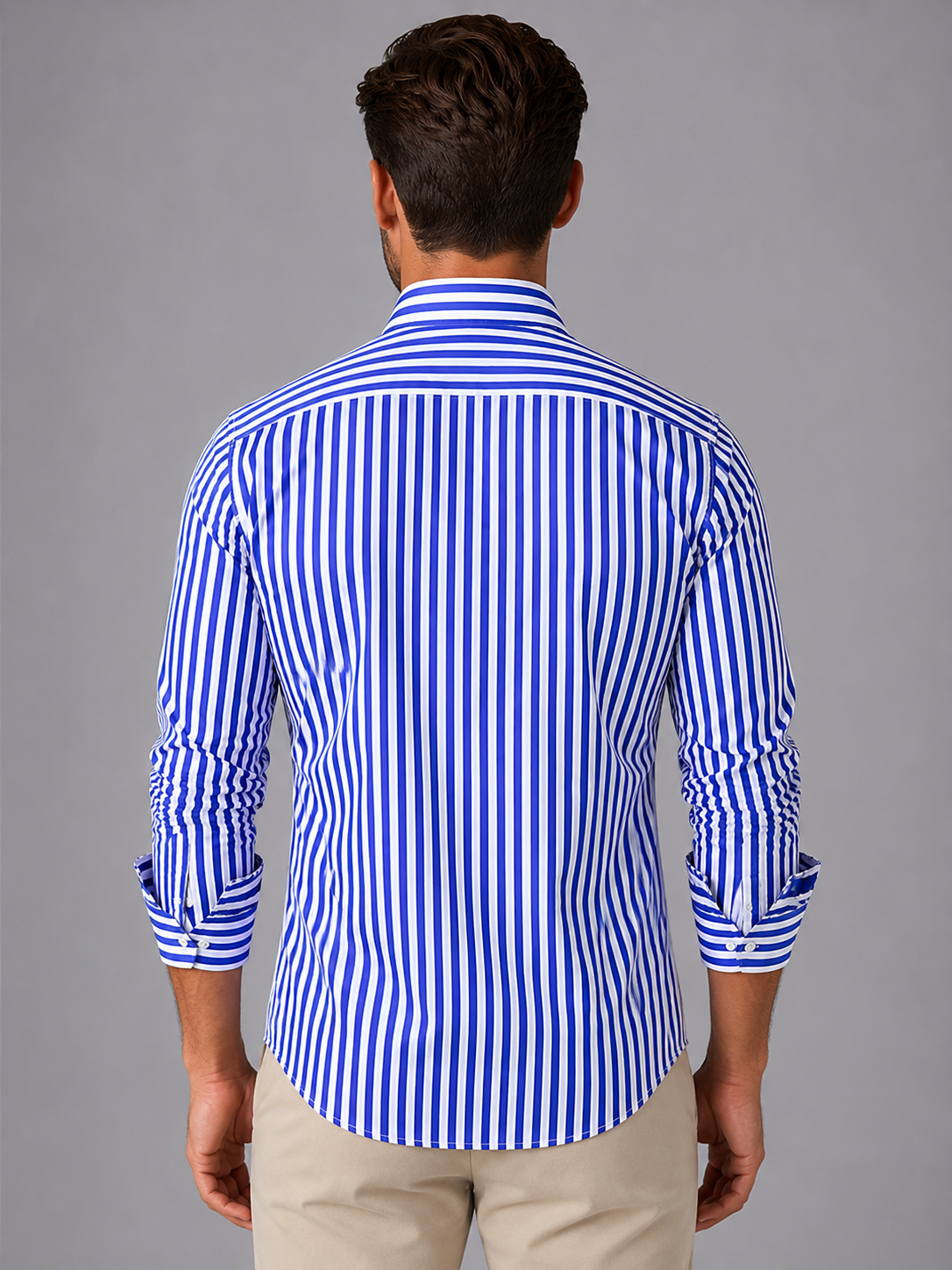 Men's Vertical Stripe Long Sleeve Shirt