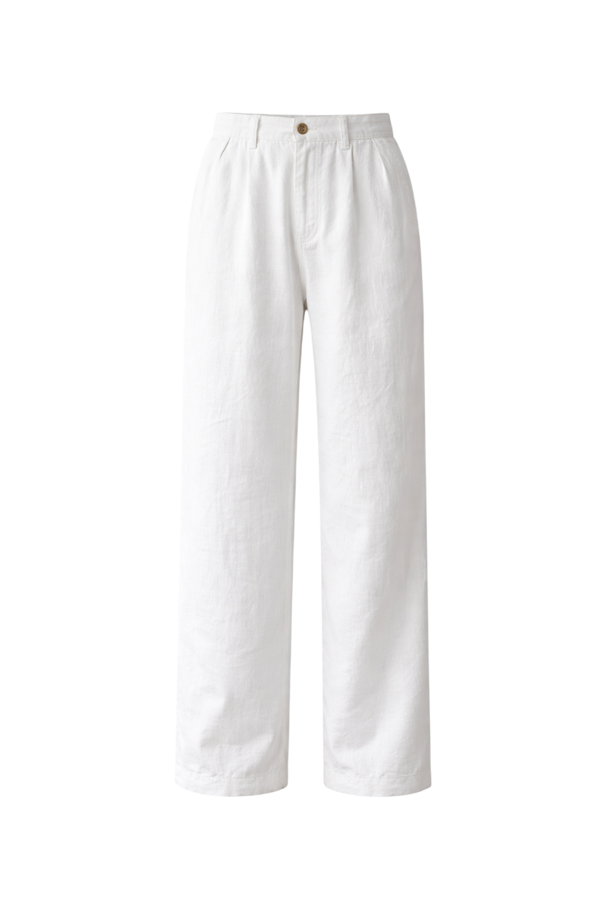Men's Pleated Wide Leg Tailored Trousers
