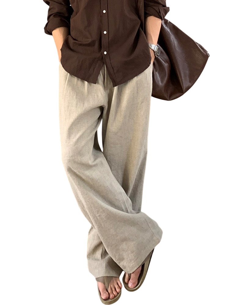 Men's Pleated Wide Leg Tailored Trousers