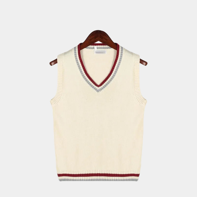 Men's V-Neck Cable Knit Jumper Vest