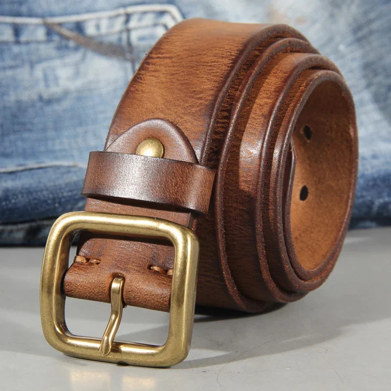 Men's Wide Western Pin Buckle Belt