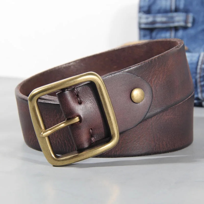 Men's Wide Western Pin Buckle Belt