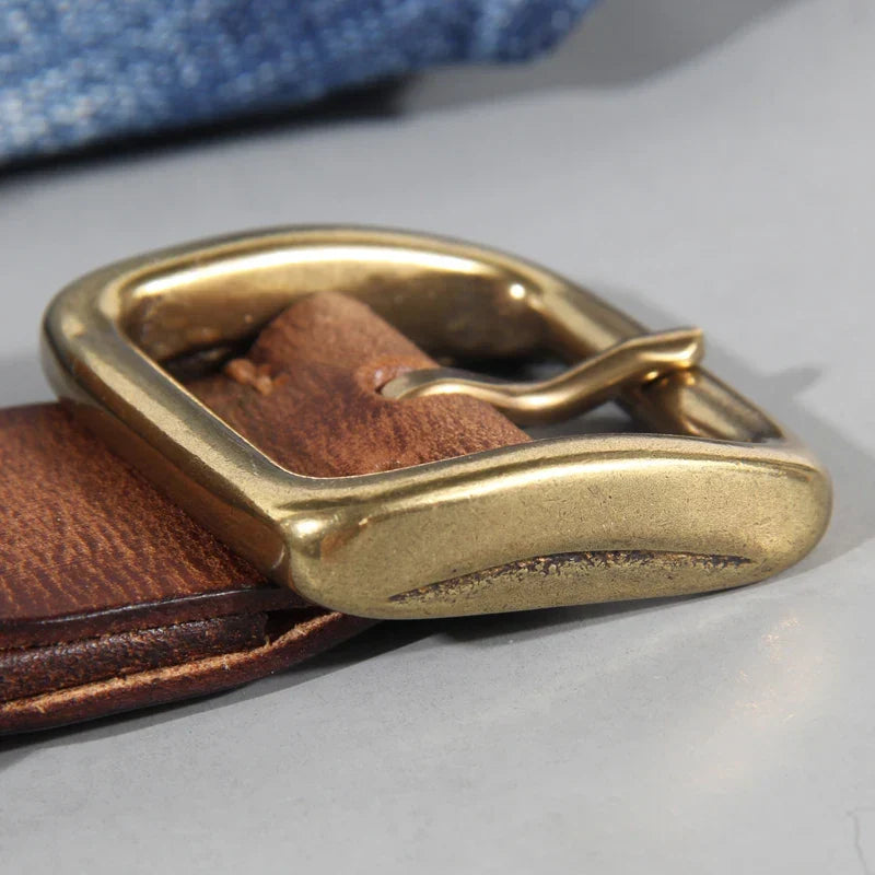 Men's Wide Western Pin Buckle Belt
