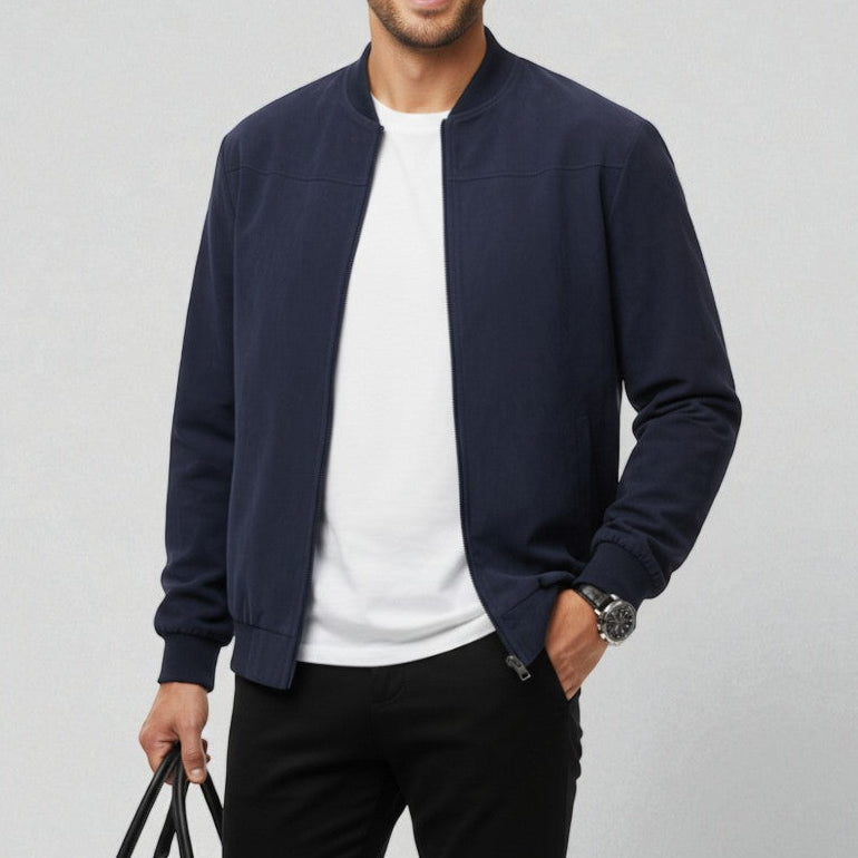 Men's Lightweight Zip-Front Bomber Jacket