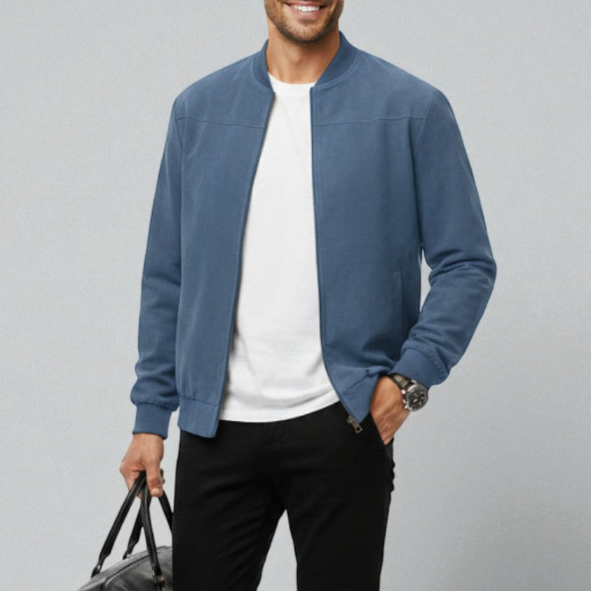 Men's Lightweight Zip-Front Bomber Jacket