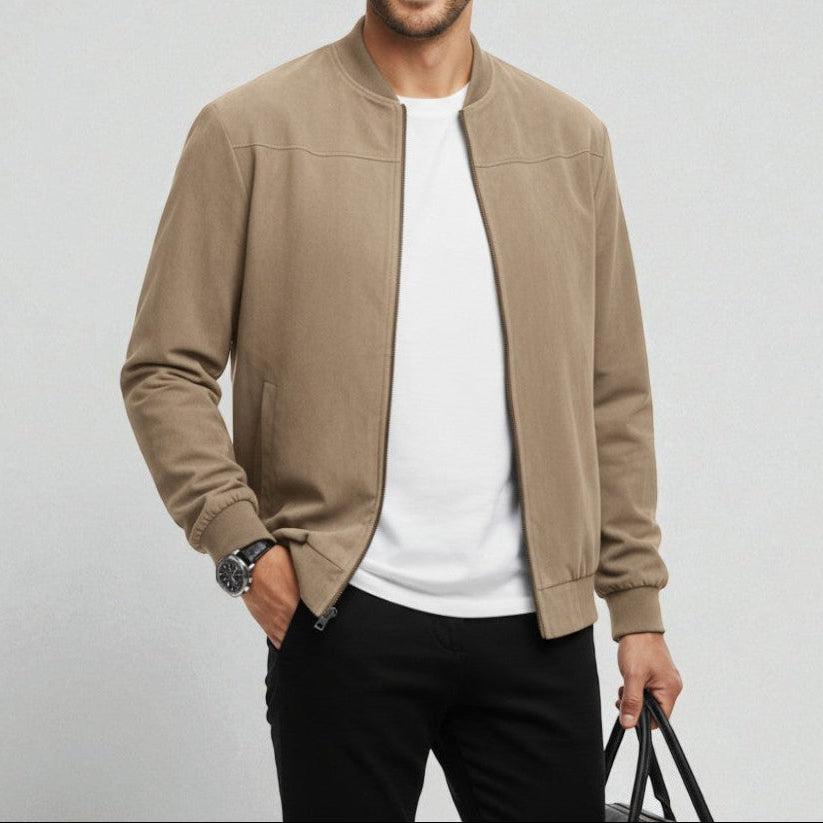 Men's Lightweight Zip-Front Bomber Jacket