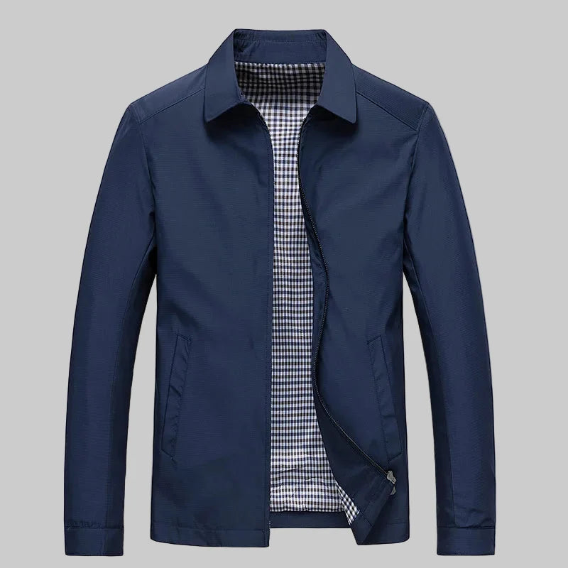 Men's Harrington Jacket with Check Lining