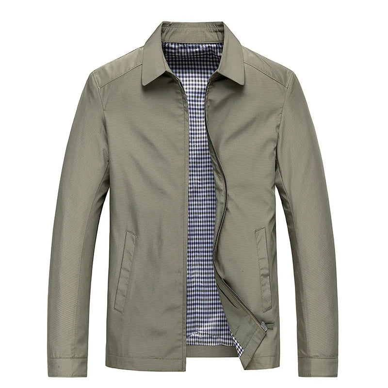 Men's Harrington Jacket with Check Lining