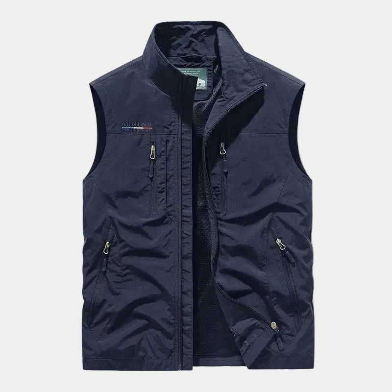 Men's Lightweight Stand Collar Gilet with Pockets