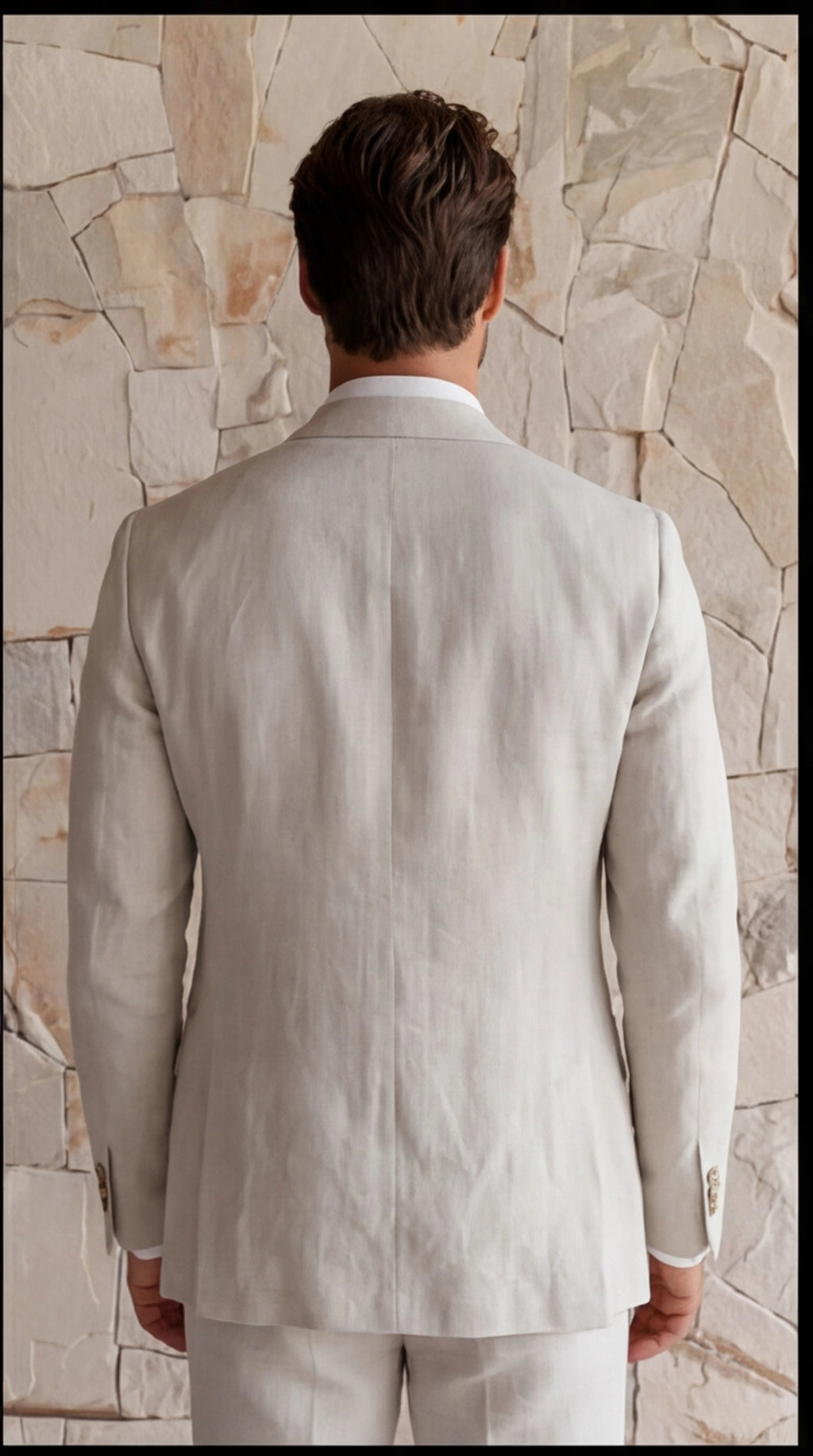 Men’s Linen Suit with Tailored Blazer