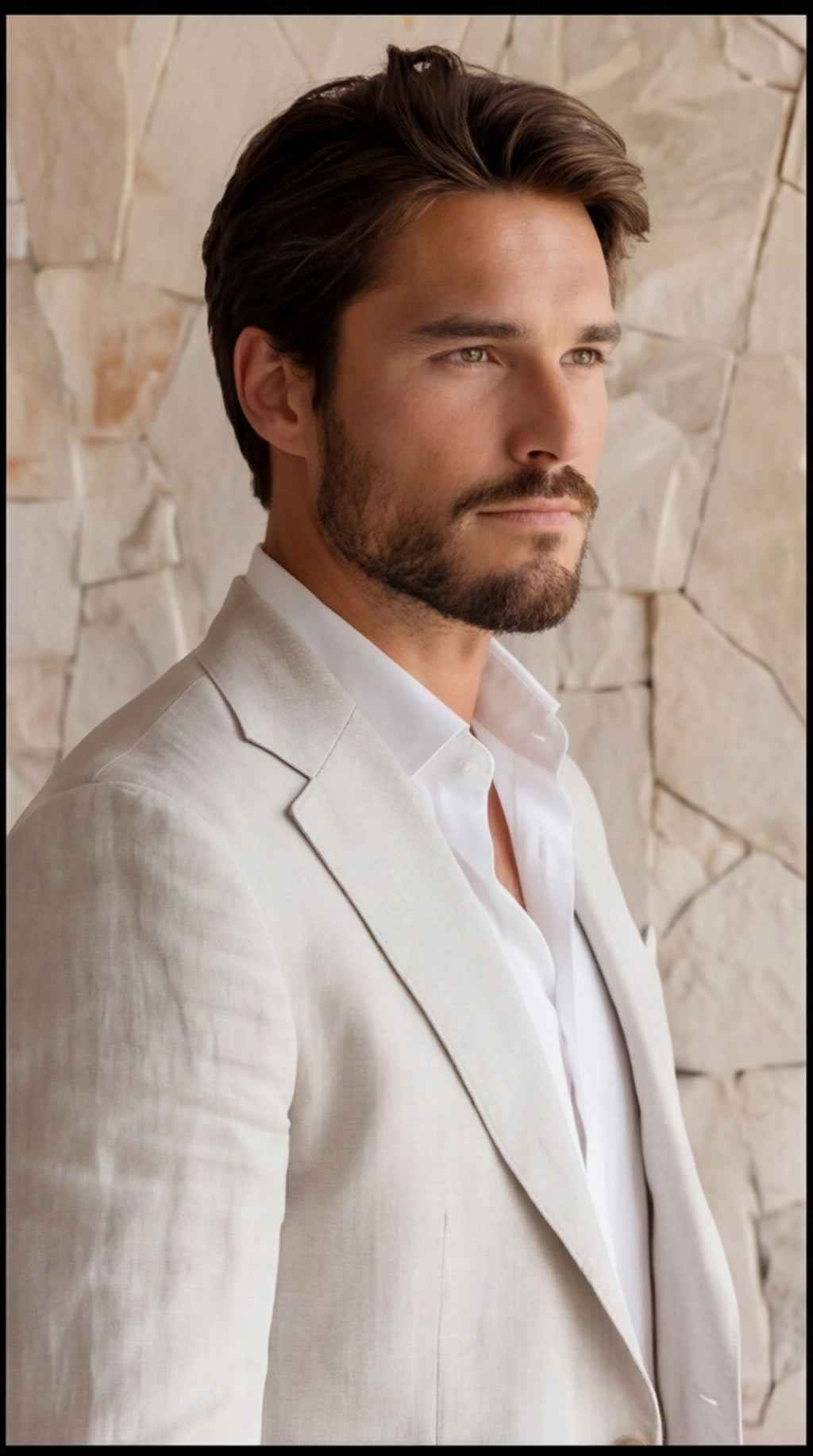 Men’s Linen Suit with Tailored Blazer