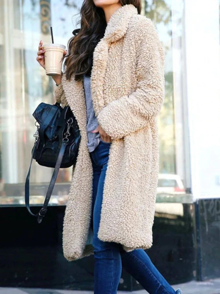 Women’s Long Warm Teddy Coat