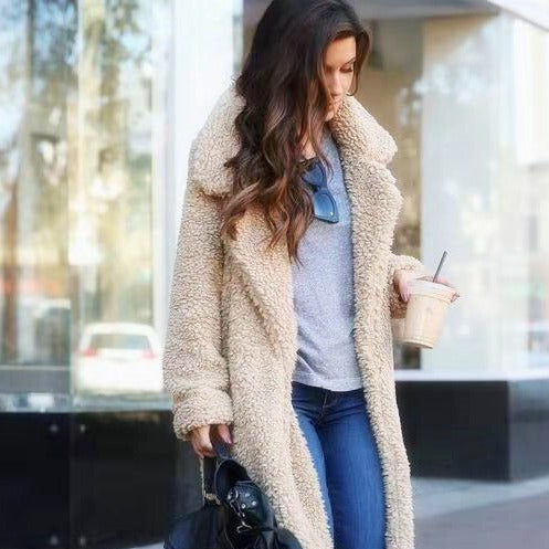 Women’s Long Warm Teddy Coat