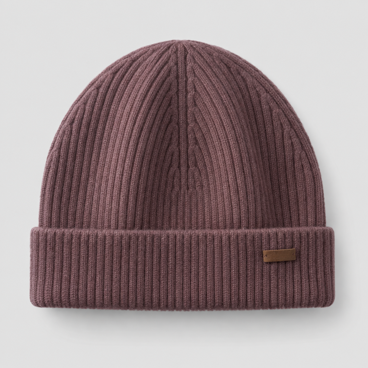 Women's Ribbed Cuffed Beanie with Cable Detail