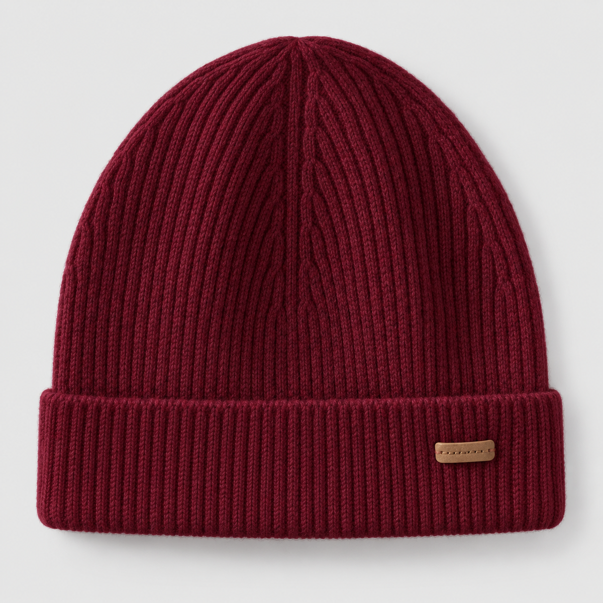 Women's Ribbed Cuffed Beanie with Cable Detail