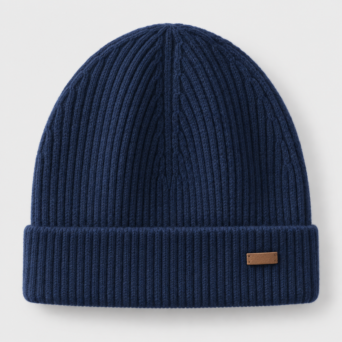 Women's Ribbed Cuffed Beanie with Cable Detail