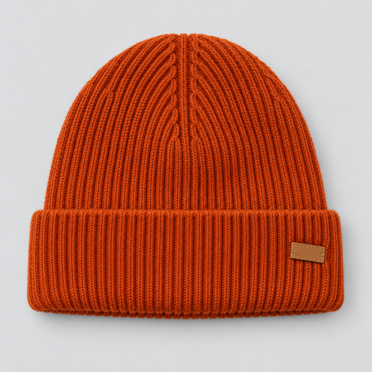Women's Ribbed Cuffed Beanie with Cable Detail