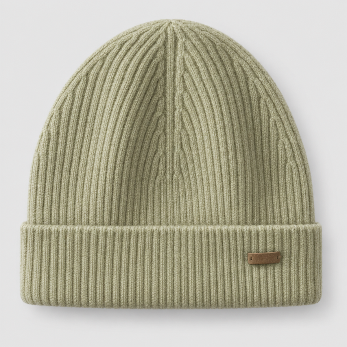 Women's Ribbed Cuffed Beanie with Cable Detail