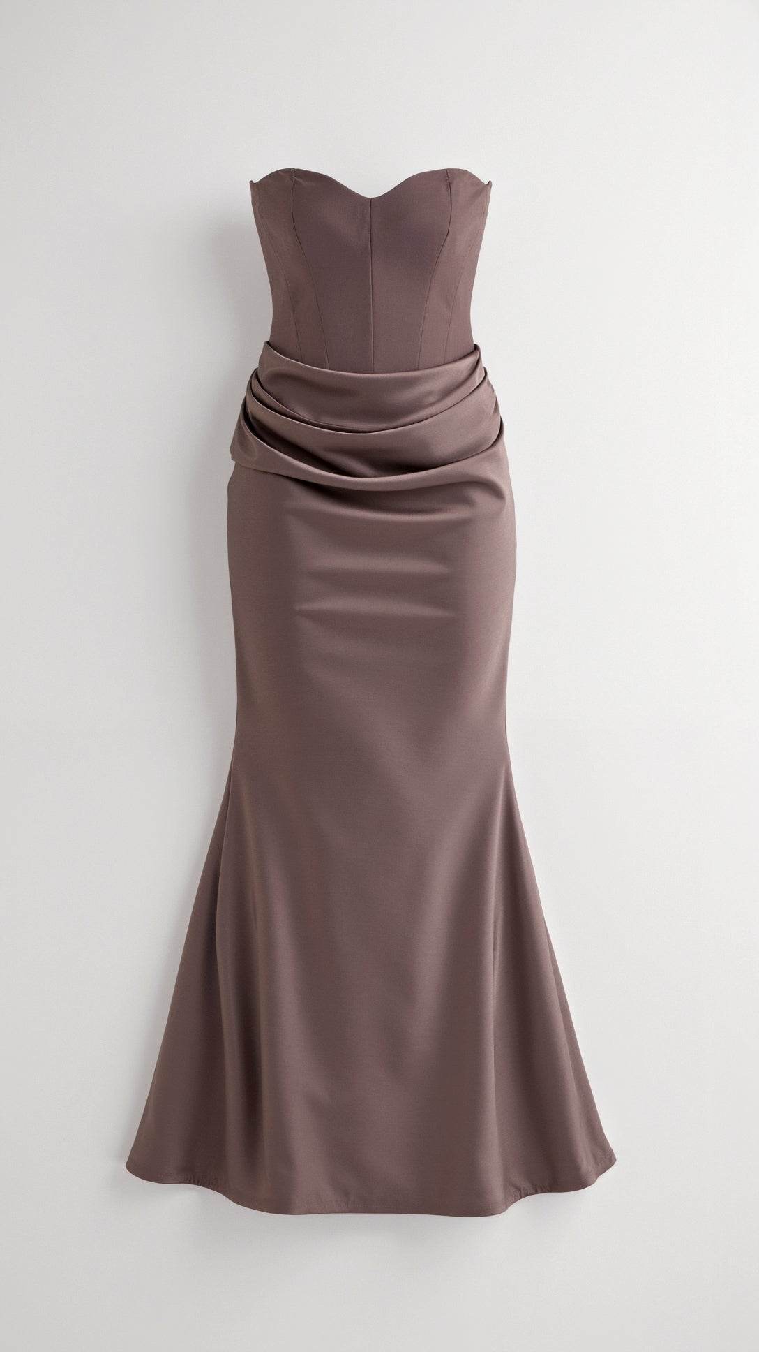 Women's Strapless Corset Column Maxi Dress