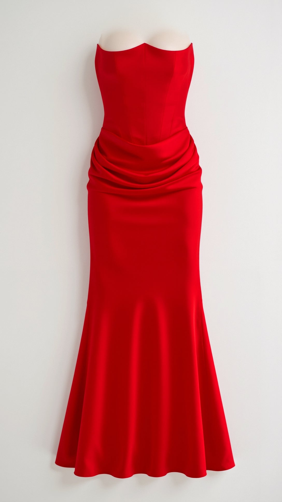 Women's Strapless Corset Column Maxi Dress