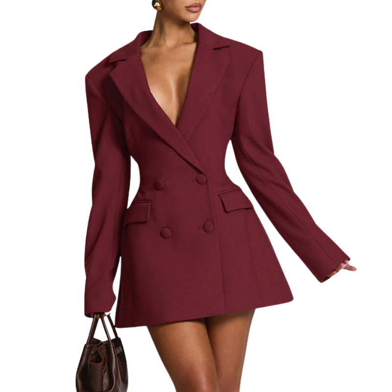 Women's Double-Breasted Blazer Mini Dress