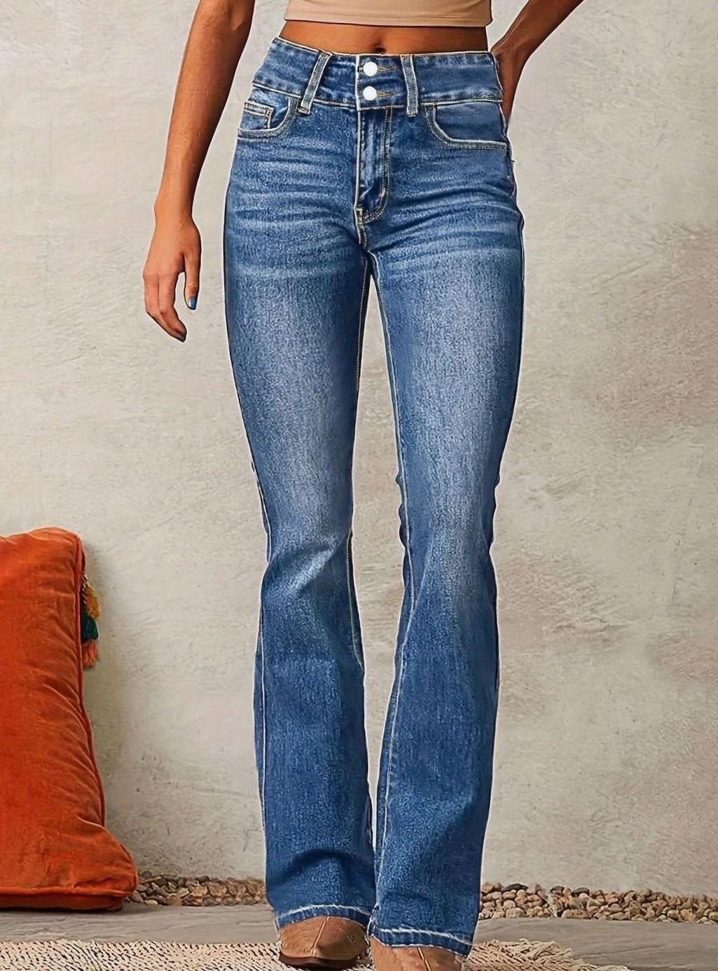 Women's High-Waisted Bootcut Flare Jeans