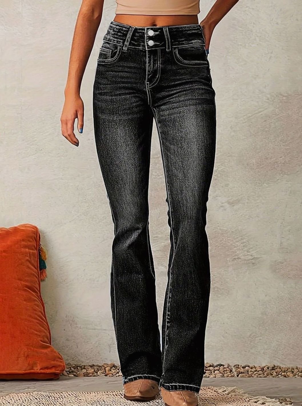 Women's High-Waisted Bootcut Flare Jeans