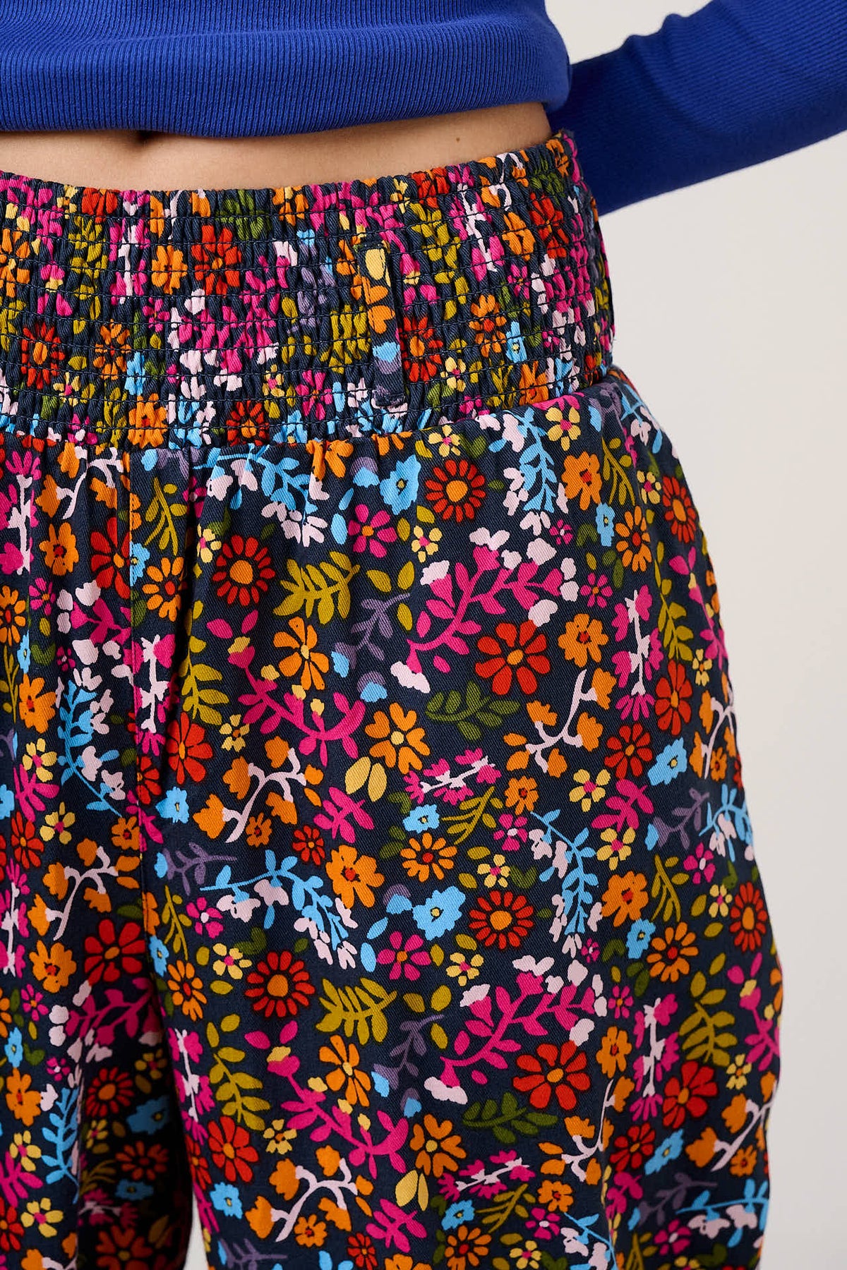 Women's Floral Print Elasticated Tapered Trousers