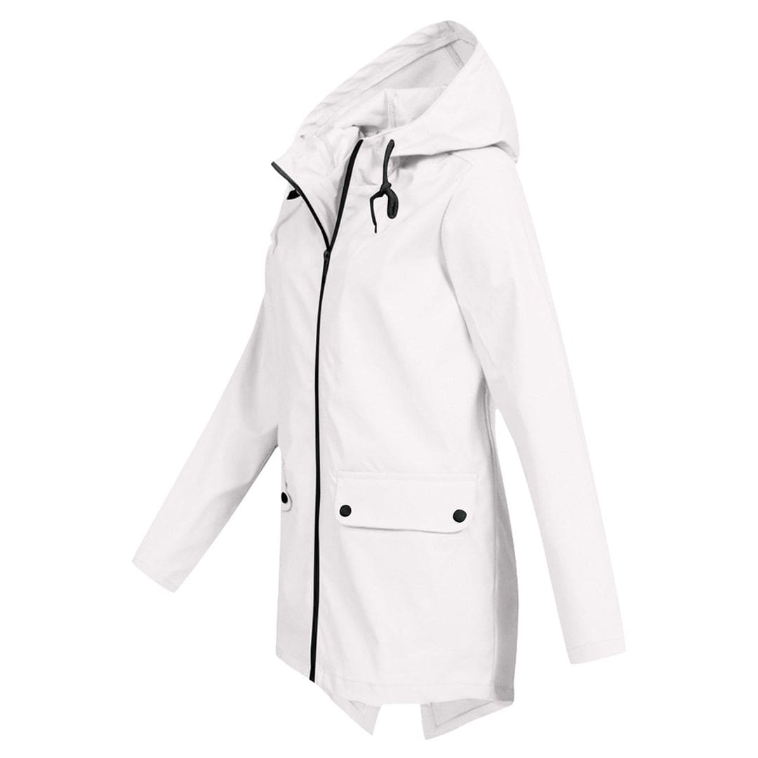 Women's Hooded Zip-Up Parka Jacket with Pockets