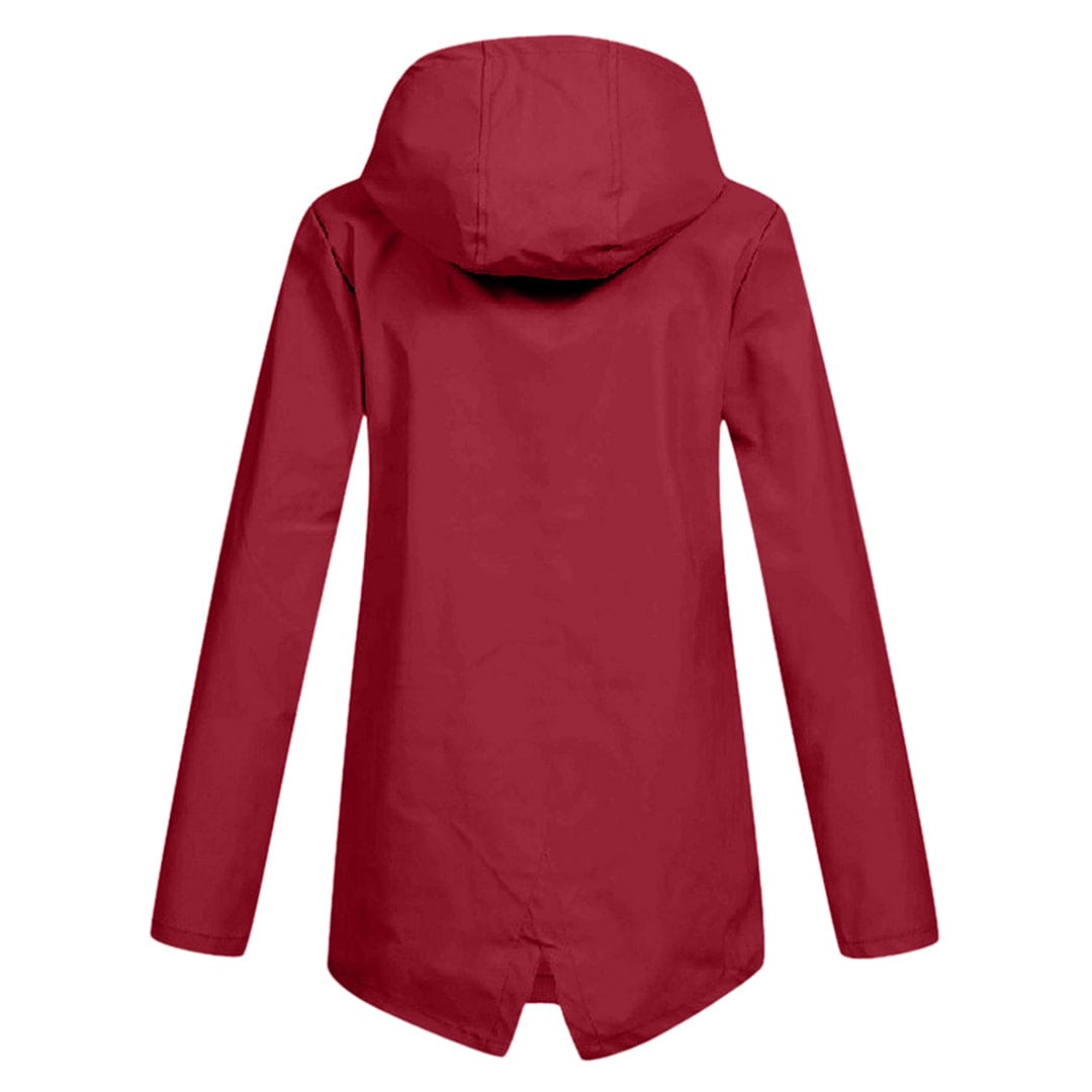 Women's Hooded Zip-Up Parka Jacket with Pockets