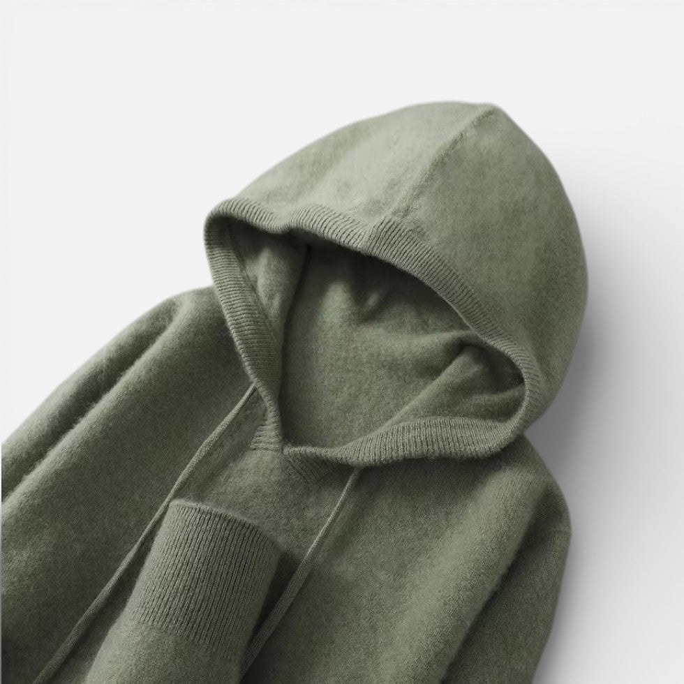 Women's Knitted Hoodie Jumper
