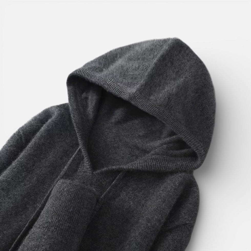 Women's Knitted Hoodie Jumper