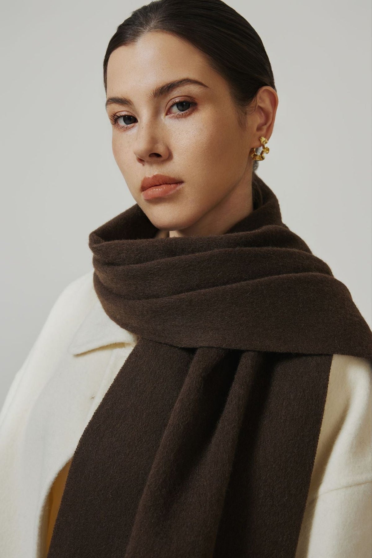 Women's Oversized Long Cashmere-Feel Wrap Scarf with Fringe