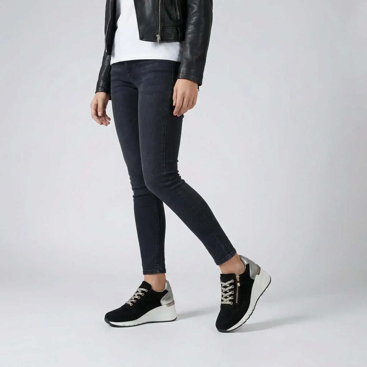 Women's Comfort Walking Faux Suede Trainers with Arch Support