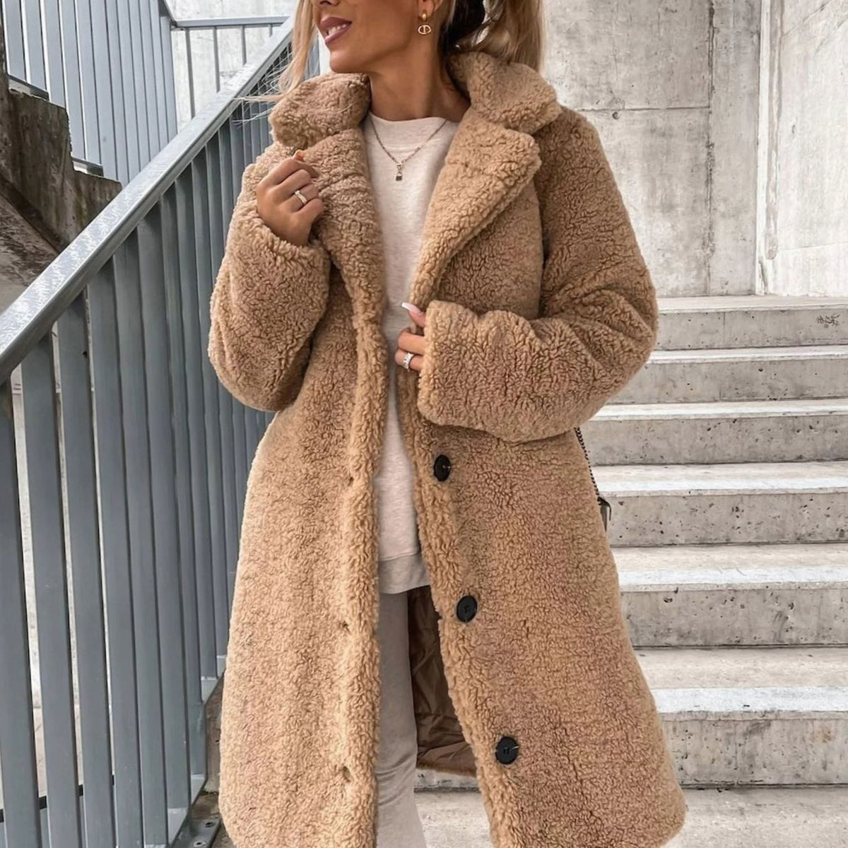 Women's Oversized Teddy Long Winter Coat
