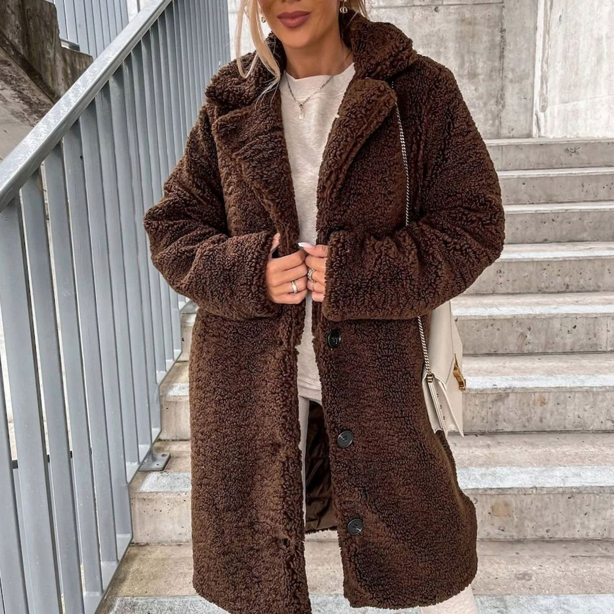 Women's Oversized Teddy Long Winter Coat